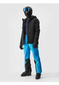4f - 4F Kurtka narciarska membrana 15000 męska - czarna 3XL. Typ kołnierza: kaptur. Kolor: czarny. Materiał: dzianina, poliester, materiał, włókno, tkanina. Długość: długie. Wzór: aplikacja. Sezon: zima. Styl: klasyczny #2