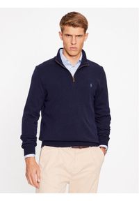 Polo Ralph Lauren Sweter 710876756001 Granatowy Regular Fit. Typ kołnierza: polo. Kolor: niebieski. Materiał: wełna #1