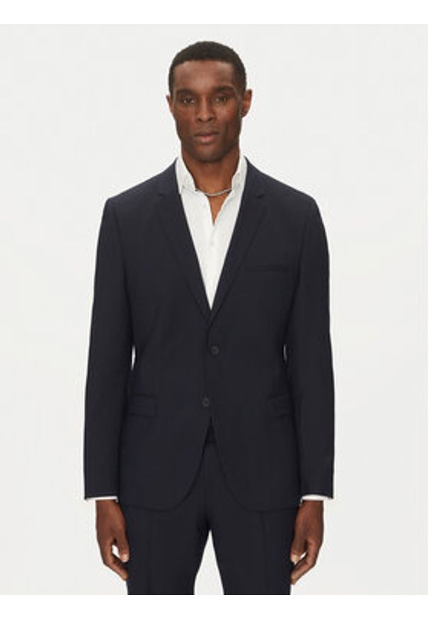 Hugo - HUGO Garnitur Arti/Hesten232X 50533268 Granatowy Extra Slim Fit. Kolor: niebieski. Materiał: syntetyk
