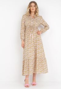 Born2be - Żółta Sukienka Basinna. Kolor: żółty. Typ sukienki: koszulowe. Styl: klasyczny, elegancki. Długość: maxi #1