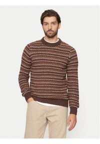 Only & Sons Sweter Musa 22027268 Brązowy Regular Fit. Kolor: brązowy. Materiał: bawełna