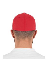 FLEXFIT - Czapka Z 5 Panelami Unisex. Kolor: czerwony. Materiał: elastan, poliester