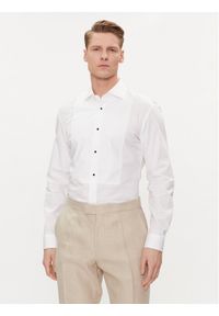 BOSS - Boss Koszula H-Hank 50512922 Biały Slim Fit. Kolor: biały. Materiał: bawełna