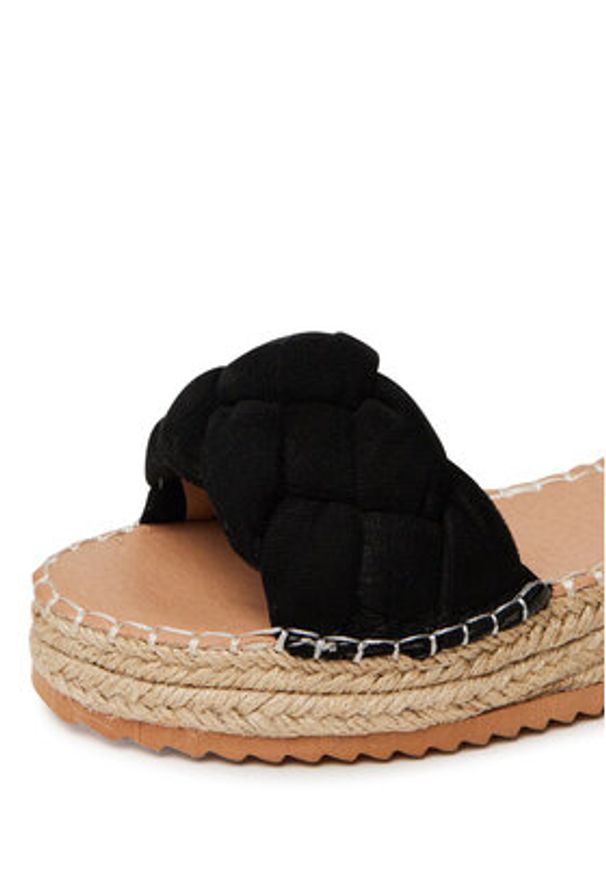 DeeZee Espadryle LE601-59 Czarny. Kolor: czarny. Materiał: materiał