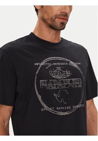 Napapijri T-Shirt S-Bald NP0A88SF Czarny Regular Fit. Kolor: czarny. Materiał: bawełna #5