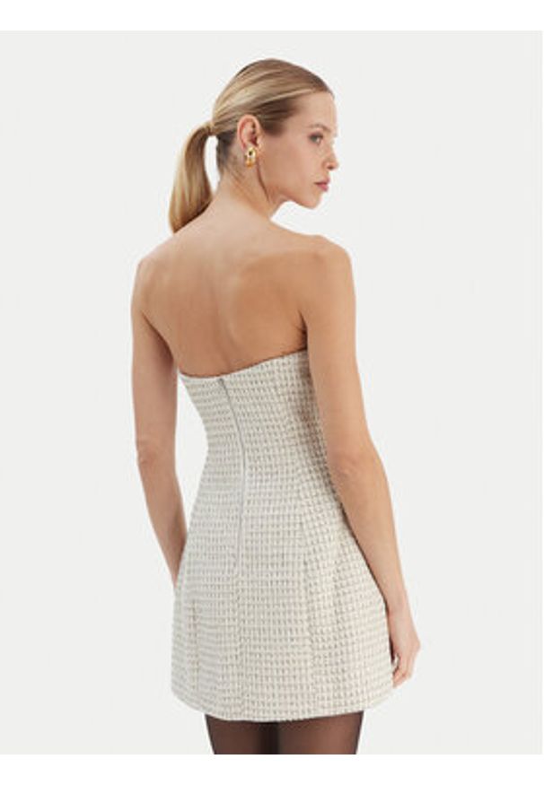 BARDOT - Bardot Sukienka koktajlowa Florine 60134DB Écru Slim Fit. Materiał: syntetyk. Styl: wizytowy