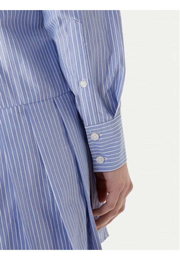 Tommy Jeans Sukienka koszulowa Party DW0DW22635 Niebieski Regular Fit. Kolor: niebieski. Materiał: bawełna. Typ sukienki: koszulowe
