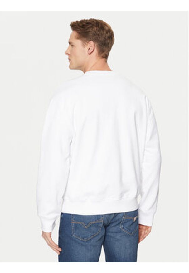 Guess Jeans Bluza M5RQ40 KCPR1 Biały Regular Fit. Kolor: biały. Materiał: bawełna