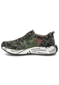 Zielone Sneakersy Laura Vita Eleganckie Obuwie Damskie Edycja Limitowana. Okazja: na co dzień. Kolor: zielony. Szerokość cholewki: normalna. Wzór: kwiaty, aplikacja, nadruk. Styl: elegancki #3