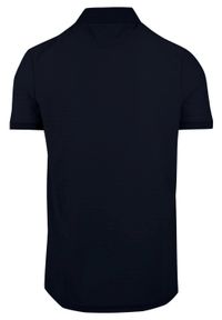 Dzianinowe Polo - Dekolt na Zamek - Brave Soul - Granat. Okazja: na co dzień. Typ kołnierza: polo. Kolor: niebieski. Materiał: poliester. Styl: casual #3