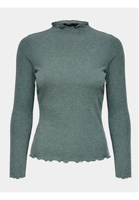 only - ONLY Bluzka Emma 15180040 Zielony Slim Fit. Kolor: zielony. Materiał: syntetyk #4