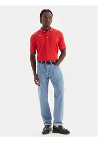 Kappa Polo Logo Sharas Mss 302B3D0 Czerwony Regular Fit. Typ kołnierza: polo. Kolor: czerwony. Materiał: bawełna #4