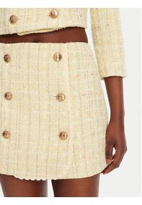 Elisabetta Franchi Spódnica mini GO-116-52E2-V420 Żółty Regular Fit. Kolor: żółty. Materiał: bawełna #5