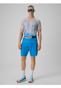 4f - 4F Koszulka do biegania szybkoschnąca męska - szara M. Kolor: szary. Materiał: dzianina, materiał, włókno. Sport: bieganie, fitness #2