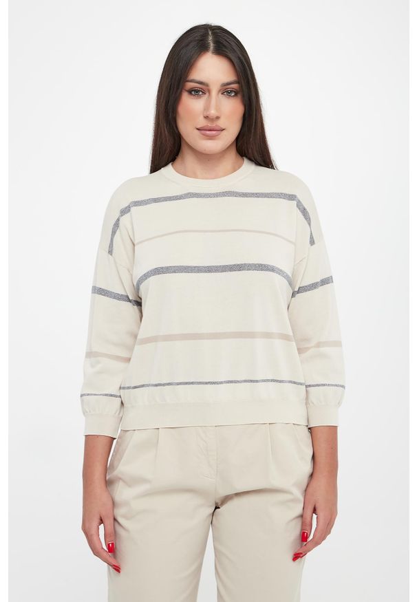 Sweter damski w paski PESERICO. Wzór: paski