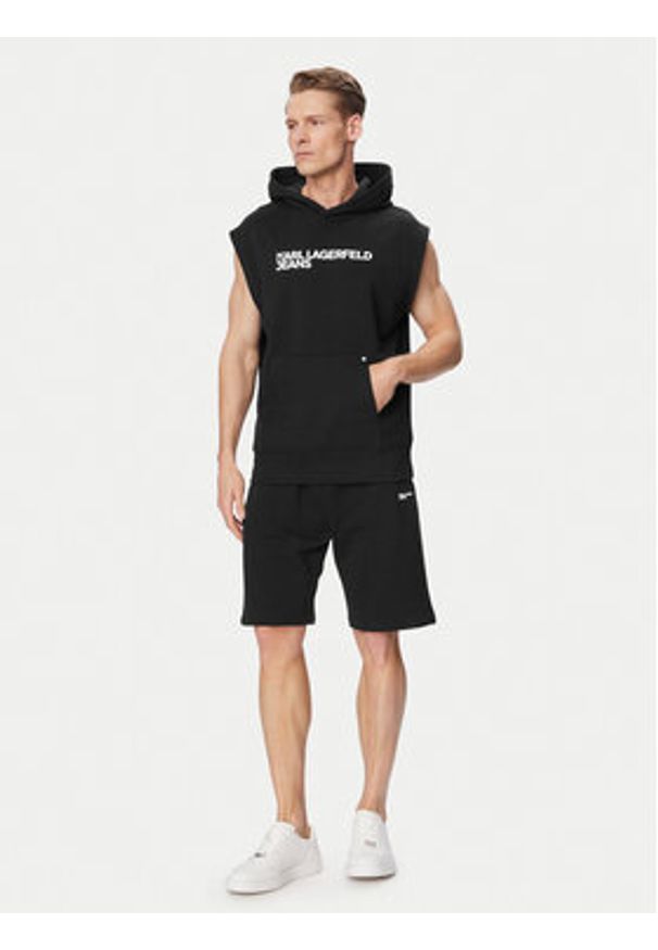 Karl Lagerfeld Jeans Szorty jeansowe B2M10148 Czarny Straight Leg. Kolor: czarny. Materiał: bawełna
