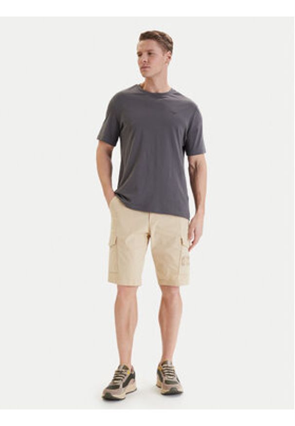Napapijri Szorty materiałowe N-Horton NP0A4HOS Beżowy Regular Fit. Kolor: beżowy. Materiał: bawełna