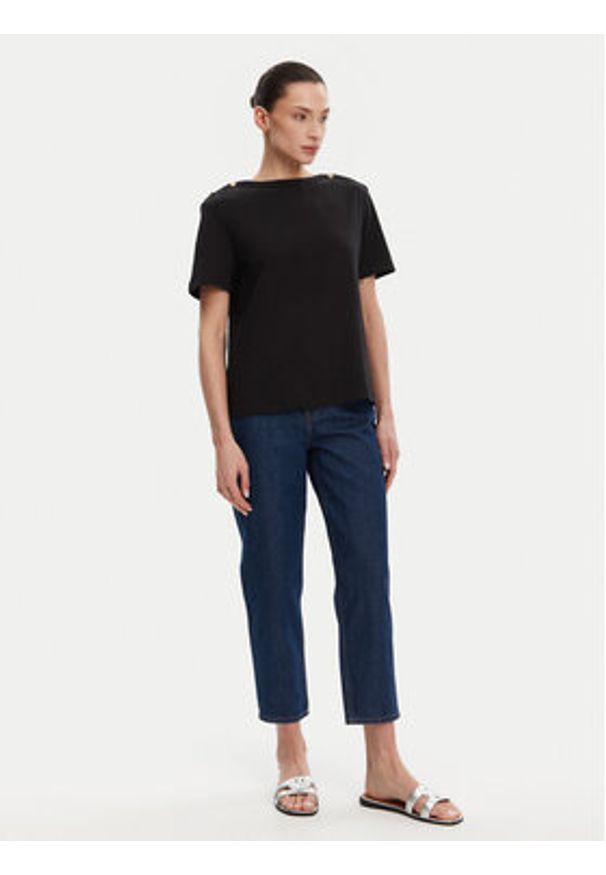 TOMMY HILFIGER - Tommy Hilfiger Bluzka WW0WW42907 Czarny Regular Fit. Kolor: czarny. Materiał: bawełna