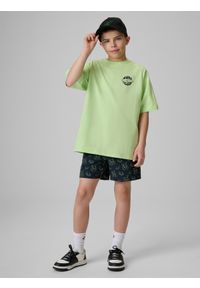 4f - 4F Spodenki plażowe boardshorty chłopięce - czarne 158/164 (12-14 lat). Kolor: czarny. Materiał: materiał #1