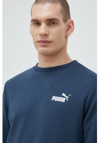 Puma bluza męska kolor granatowy z nadrukiem. Kolor: niebieski. Materiał: materiał, dzianina. Wzór: nadruk #2