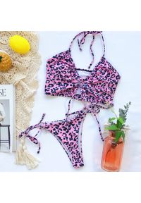 Intica - Bikini z usztywnianym topem i praktycznym dołem na plażę Pompilia. Kolor: wielokolorowy. Materiał: materiał