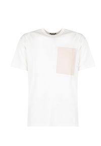 Xagon Man T-Shirt "Zuk" | P2308 2Z87 ZUK | Mężczyzna | Kremowy. Kolor: kremowy. Materiał: bawełna. Wzór: aplikacja