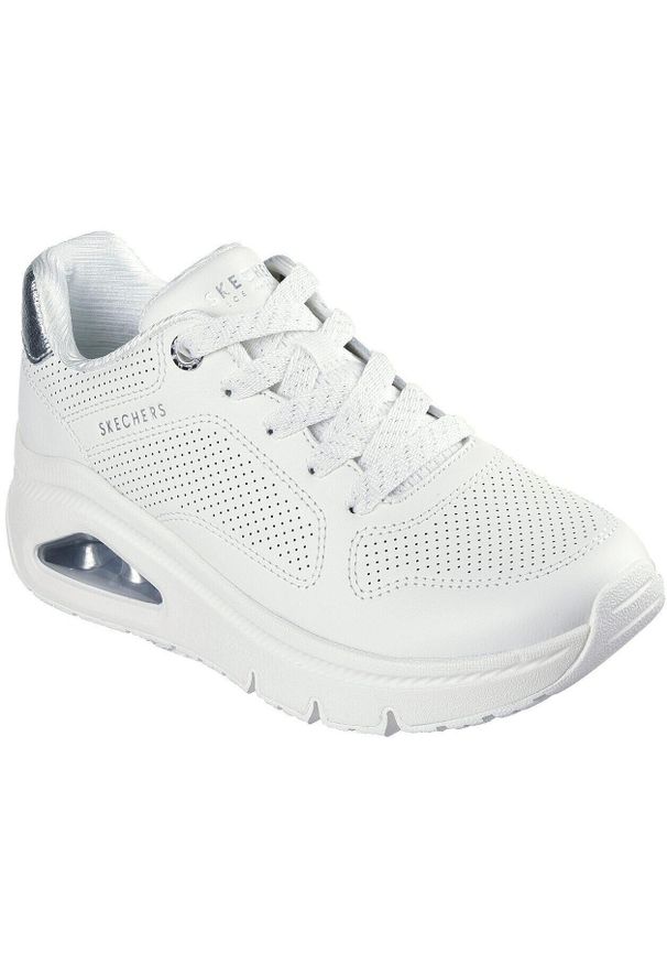 skechers - Adidasy Skechers Uno Icon - Idolized Air, Kobiety. Kolor: biały. Materiał: syntetyk, materiał. Sport: fitness