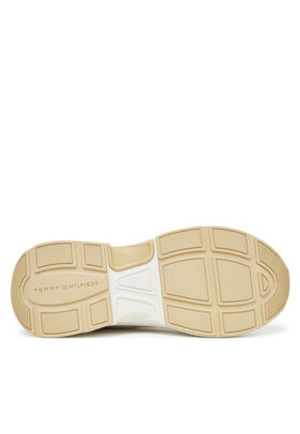 TOMMY HILFIGER - Tommy Hilfiger Sneakersy Th Chunky Runner FW0FW08474 Biały. Kolor: biały. Materiał: skóra