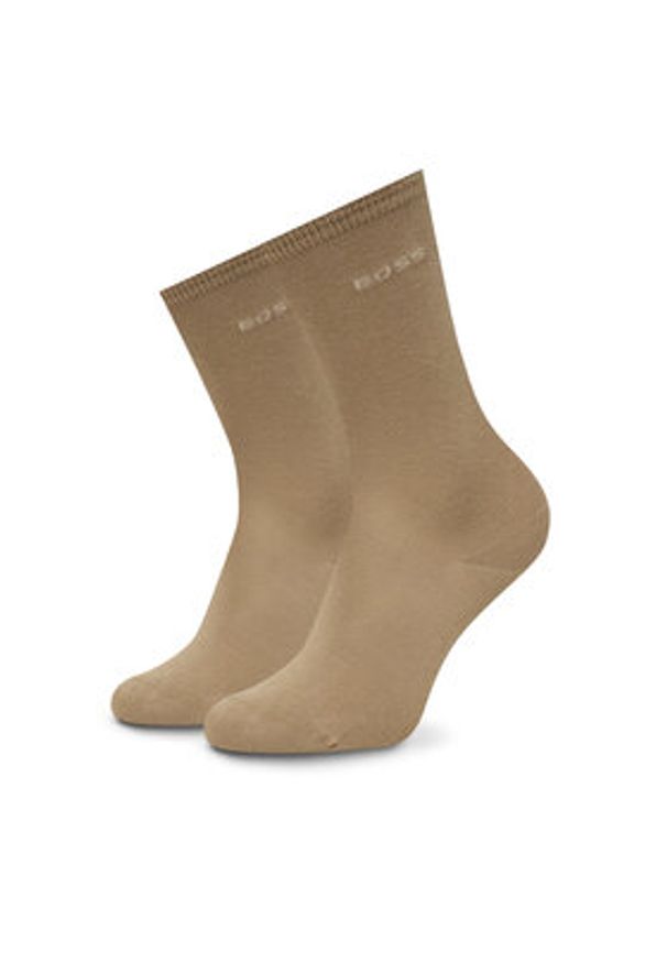 BOSS Skarpety długie 50543398 Beżowy. Kolor: beżowy. Materiał: bawełna