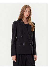 BOSS Marynarka Jaleto9 50546623 Czarny Regular Fit. Kolor: czarny. Materiał: wełna