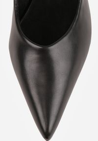Born2be - Czarne Czółenka Vices na Kaczuszce z Wkładką ze Skóry Naturalnej Amorrise. Okazja: na co dzień. Kolor: czarny. Materiał: skóra. Wzór: kwiaty. Obcas: na szpilce. Styl: casual, elegancki #9