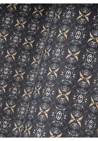 Pako Lorente - PAKO LORENTE - Ciemnoszara poszetka w geometryczny wzór. Kolor: szary. Materiał: poliester. Wzór: geometria #2