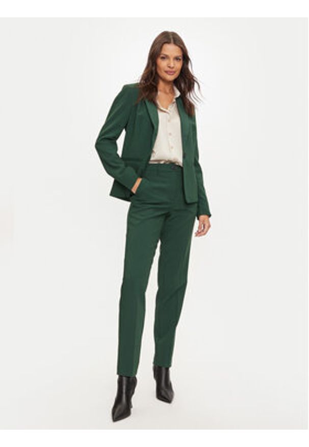 YAS Chinosy Bella 26033693 Zielony Regular Fit. Kolor: zielony. Materiał: syntetyk