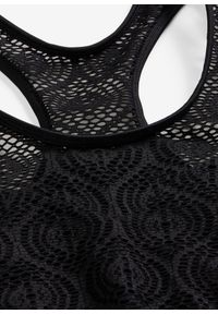 bonprix - Biustonosz bikini bustier z koronką. Kolor: czarny. Materiał: materiał, koronka. Wzór: koronka #2