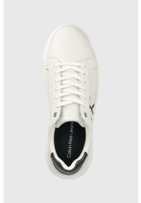 Calvin Klein Jeans sneakersy skórzane Chunky Cupsole Laceup Low kolor biały. Nosek buta: okrągły. Zapięcie: sznurówki. Kolor: biały. Materiał: skóra #3