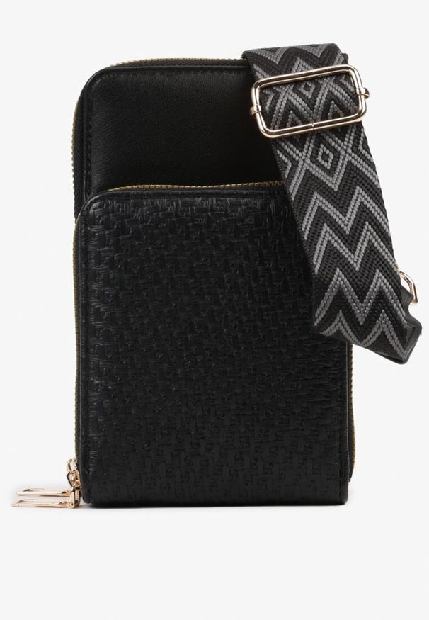 Renee - Czarna Dwukomorowa Torebka w Stylu Etui Virseki. Kolor: czarny. Styl: biznesowy, klasyczny, elegancki, casual