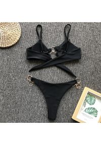 Intica - Bikini plażowe z ozdobnymi kółkami SueElle. Materiał: materiał, skóra #5