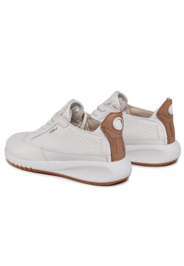 Geox Sneakersy D Aerantis A D02HNA 00085 C1000 Biały. Kolor: biały. Materiał: skóra