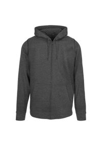 BUILD YOUR BRAND - Bluza Z Kapturem Unisex Dla Dorosłych Pełen Suwak Basic. Typ kołnierza: kaptur. Kolor: wielokolorowy, szary, brązowy