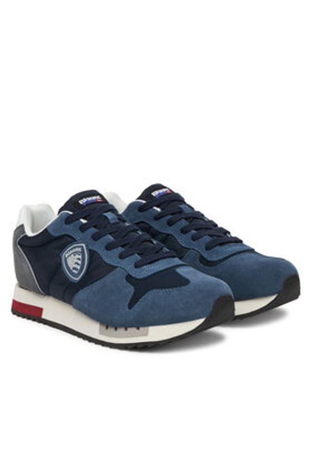 Blauer Sneakersy S6QUEENS05/MES Granatowy. Kolor: niebieski. Materiał: zamsz, skóra