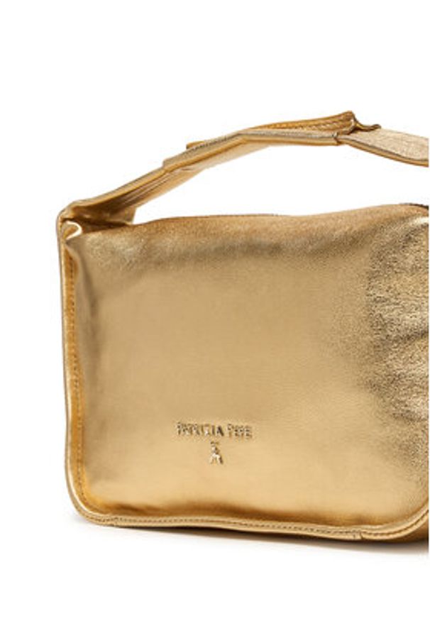 Patrizia Pepe Torebka 8B0316/L179-Y442 Złoty. Kolor: złoty. Materiał: skórzane