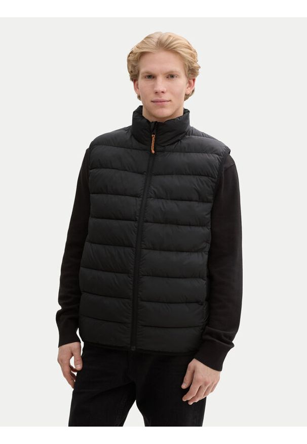 Tom Tailor Denim Bezrękawnik 1043826 Czarny Regular Fit. Kolor: czarny. Materiał: syntetyk. Długość rękawa: bez rękawów