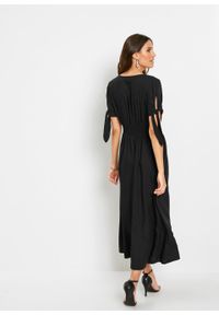 Sukienka z wiskozy bonprix czarny. Kolor: czarny. Materiał: wiskoza #3