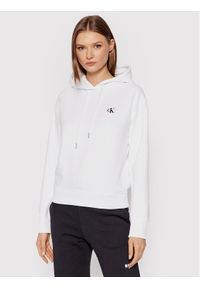 Calvin Klein Jeans Bluza Embroidered Logo J20J213178 Biały Regular Fit. Kolor: biały. Materiał: bawełna #1