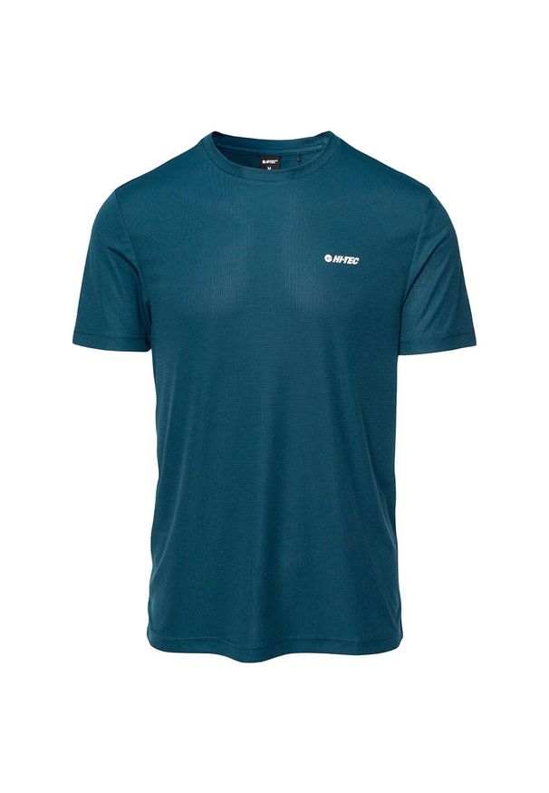 Hi-tec - Męska Koszulka Hilbi. Kolor: niebieski. Sport: turystyka piesza