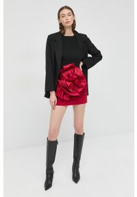 Elisabetta Franchi sweter damski kolor czarny lekki. Kolor: czarny. Materiał: dzianina. Długość rękawa: długi rękaw. Długość: długie. Wzór: gładki #2