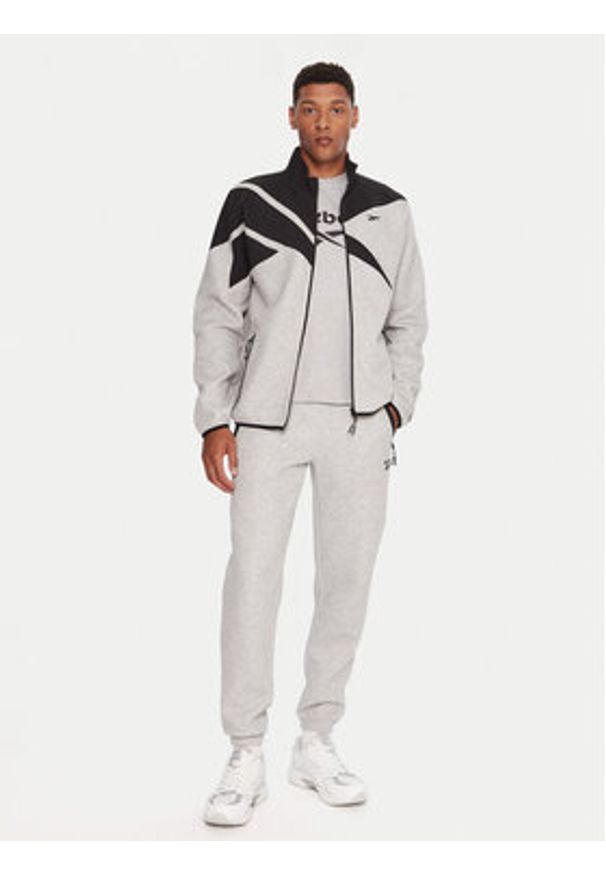 Reebok Bluza RK25142CCM Szary Regular Fit. Kolor: szary. Materiał: syntetyk