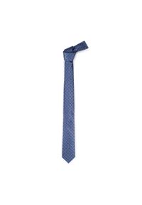 Wittchen - Krawat jedwabny wzorzysty granatowo-szary. Kolor: niebieski, wielokolorowy, szary. Materiał: jedwab. Styl: klasyczny, elegancki #5