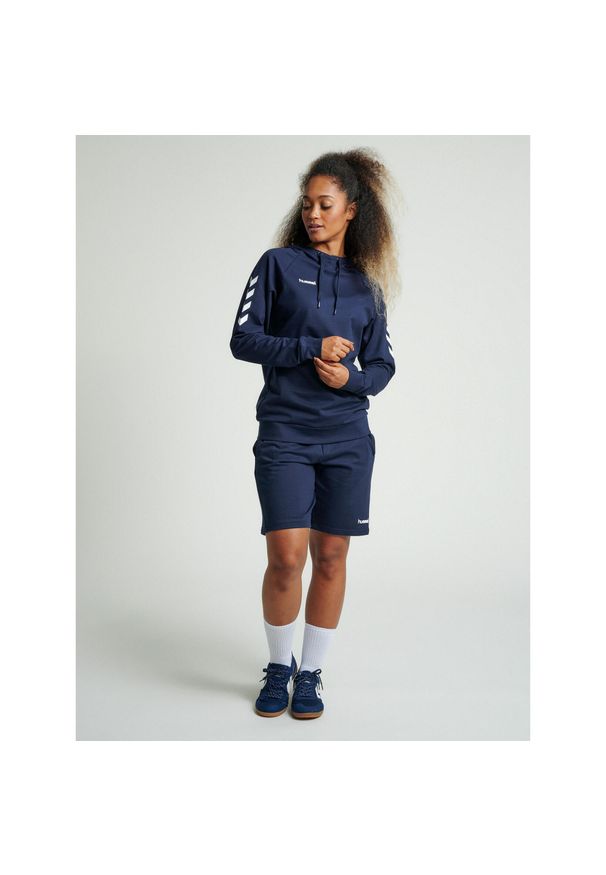 Bluza sportowa z kapturem damska Hummel Go Cotton Hoodie Woman. Typ kołnierza: kaptur. Kolor: niebieski