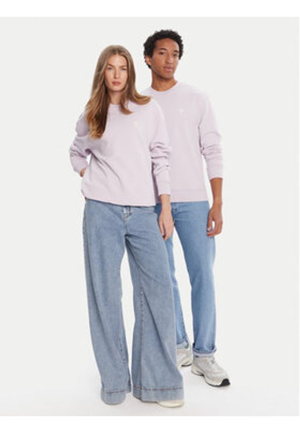 AMI PARIS - AMI Paris Bluza HSW060.730 Fioletowy Regular Fit. Kolor: fioletowy. Materiał: bawełna